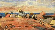 Winslow Homer Three Boys on the Shore Spain oil painting reproduction